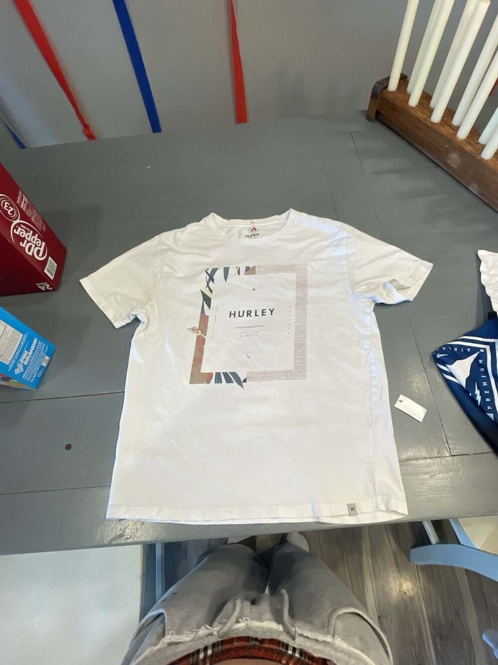 Hurley MCMXCIX MFG Co Graphic T-Shirt White Men's Medium